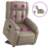 Fauteuil inclinable de massage électrique cappuccino similicuir