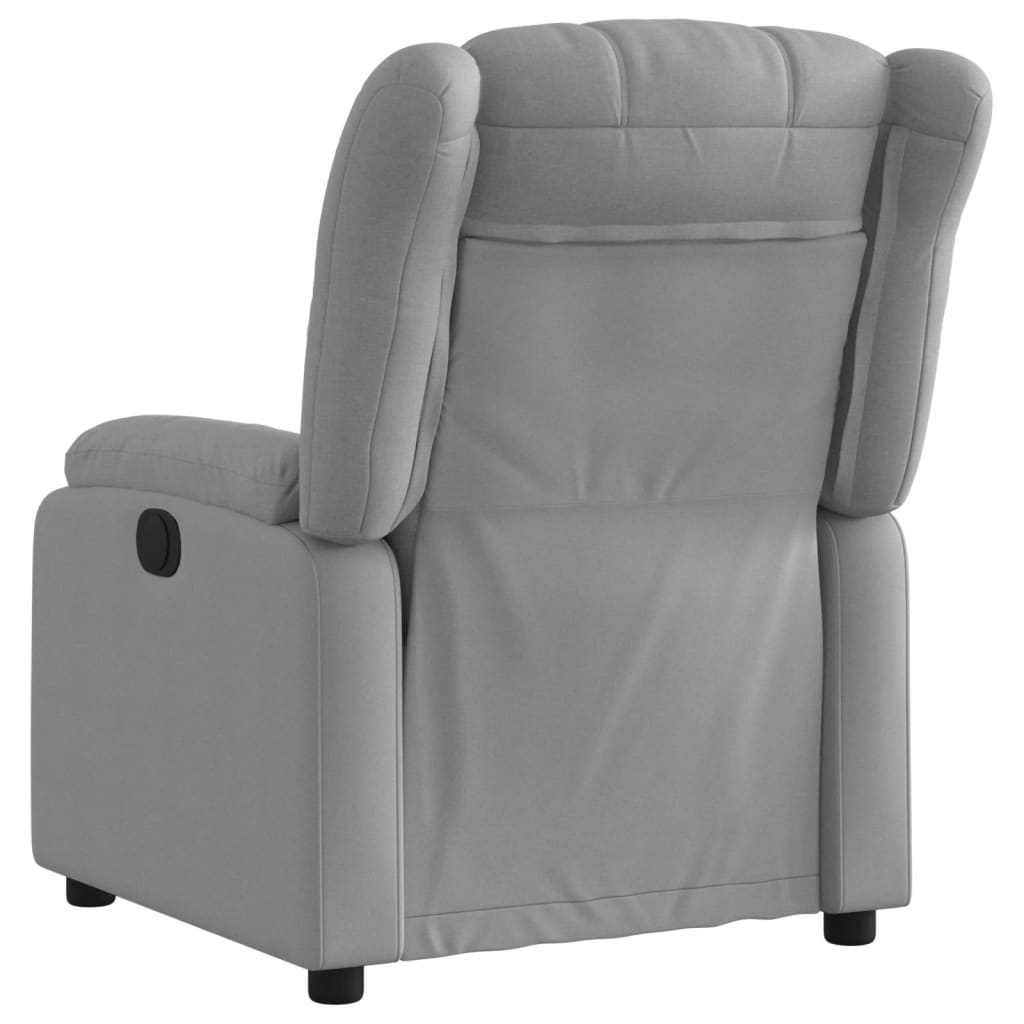 Fauteuil inclinable électrique Gris clair Tissu