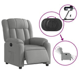 Fauteuil inclinable électrique Gris clair Tissu