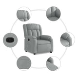 Fauteuil inclinable électrique Gris clair Tissu
