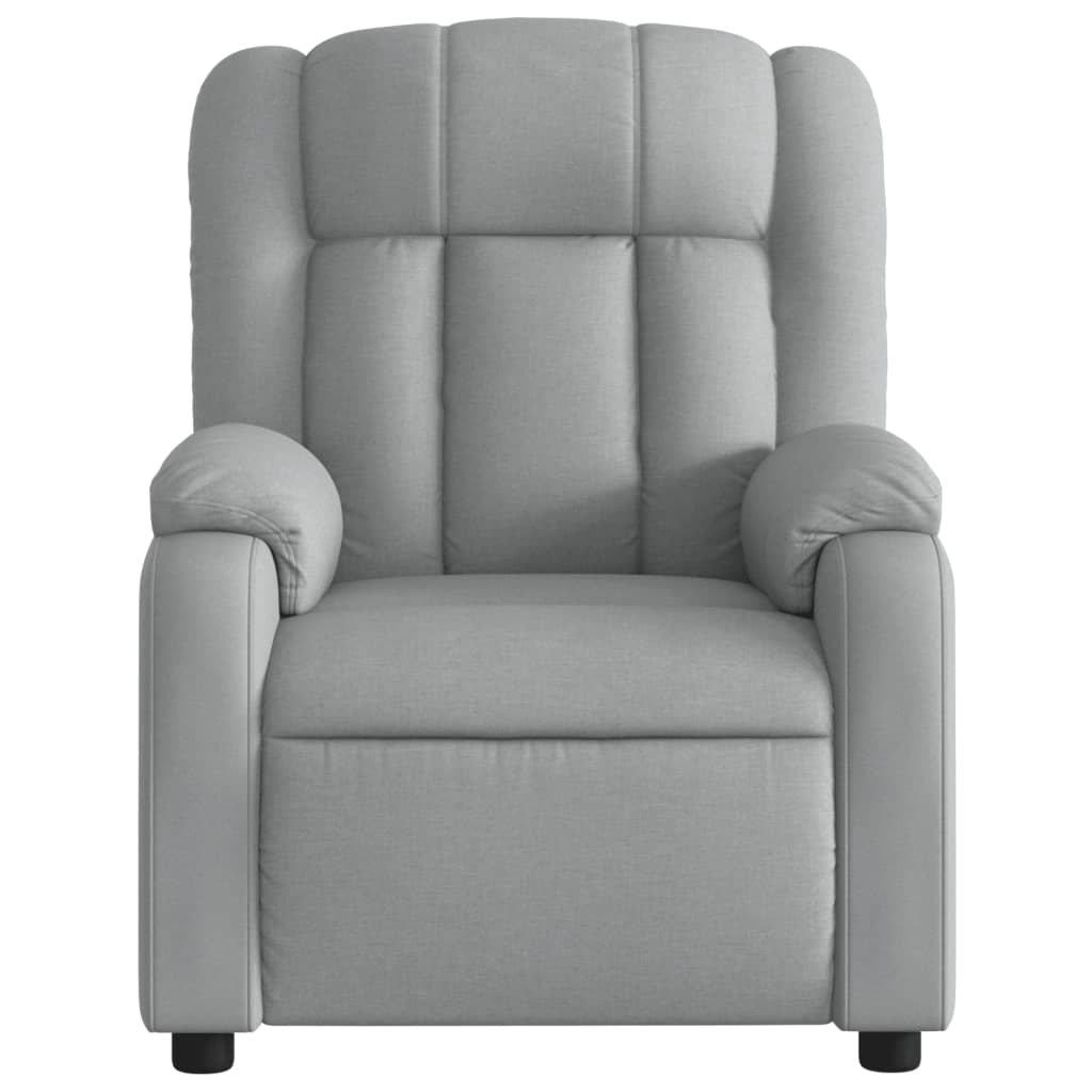 Fauteuil inclinable électrique Gris clair Tissu