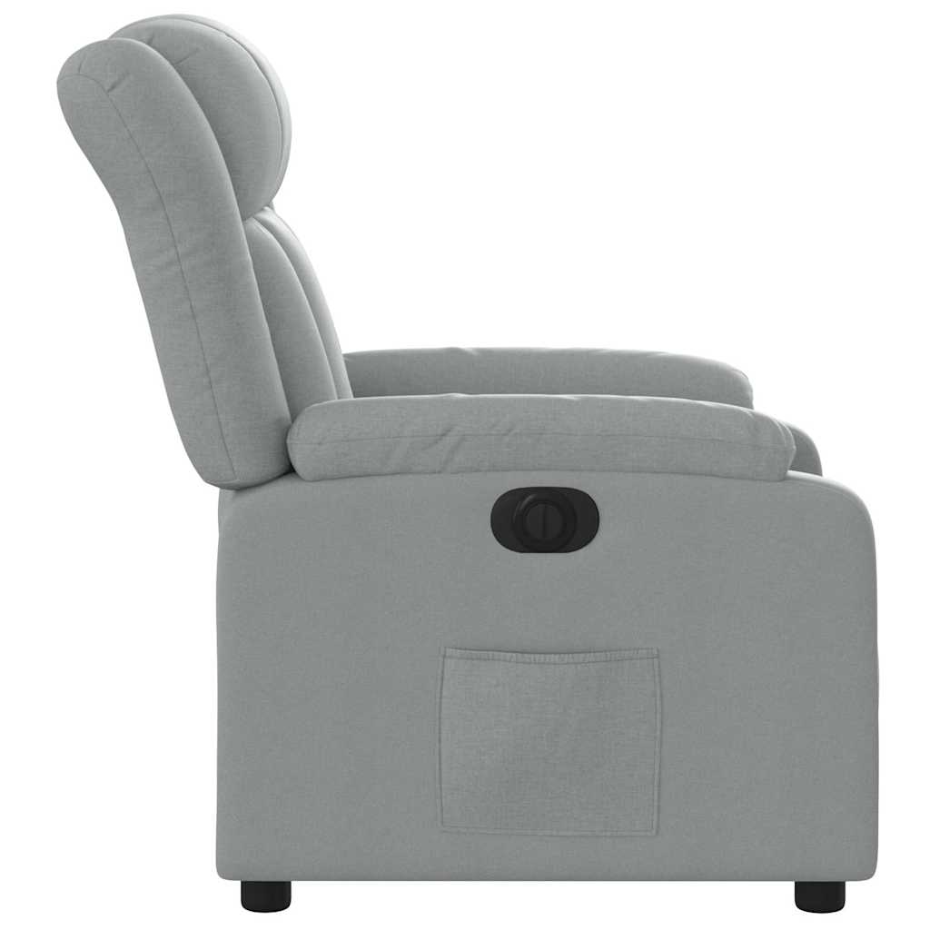 Fauteuil inclinable électrique Gris clair Tissu