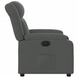 Fauteuil inclinable électrique Gris foncé Tissu