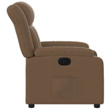 Fauteuil inclinable électrique Marron Tissu