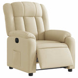 Fauteuil inclinable électrique Crème Tissu