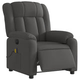 Fauteuil inclinable de massage électrique gris foncé tissu