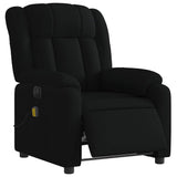 Fauteuil de massage inclinable électrique Noir Tissu