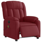 Fauteuil de massage inclinable électrique Rouge bordeaux Tissu