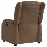 Fauteuil inclinable de massage électrique marron tissu
