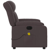 Fauteuil de massage inclinable électrique Marron foncé Tissu