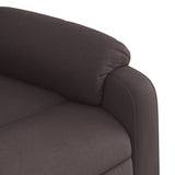 Fauteuil de massage inclinable électrique Marron foncé Tissu