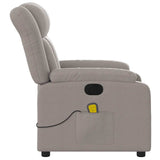 Fauteuil de massage inclinable électrique Taupe Tissu