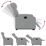 Fauteuil inclinable Gris clair Tissu