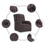 Fauteuil inclinable marron foncé tissu