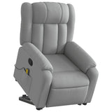 Fauteuil de massage inclinable Gris clair Tissu