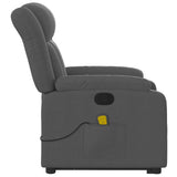Fauteuil de massage inclinable Gris foncé Tissu