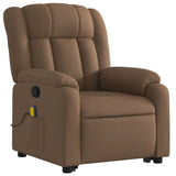 Fauteuil de massage inclinable Marron Tissu