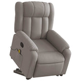 Fauteuil inclinable de massage Taupe Tissu