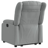 Fauteuil inclinable électrique gris clair tissu