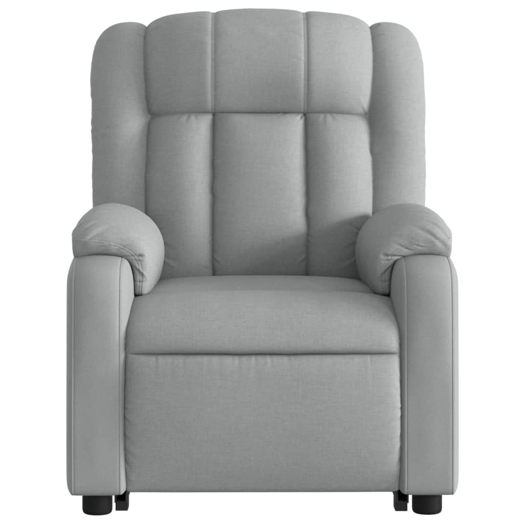 Fauteuil inclinable électrique gris clair tissu