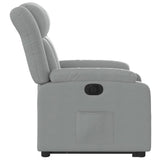Fauteuil inclinable électrique gris clair tissu
