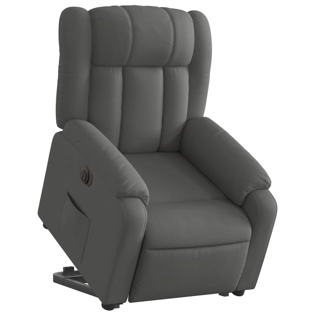Fauteuil inclinable électrique gris foncé tissu