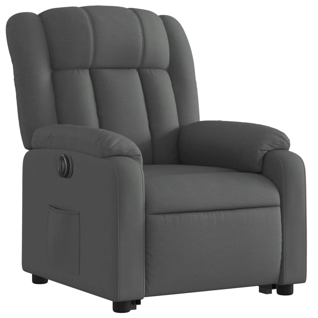 Fauteuil inclinable électrique gris foncé tissu