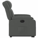 Fauteuil inclinable électrique gris foncé tissu