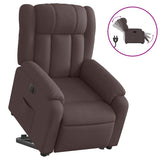 Fauteuil inclinable électrique marron foncé tissu