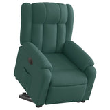 Fauteuil inclinable électrique vert foncé tissu