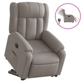 Fauteuil inclinable électrique taupe tissu