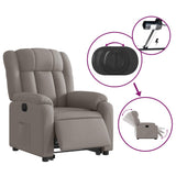 Fauteuil inclinable électrique taupe tissu