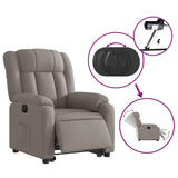 Fauteuil inclinable électrique taupe tissu