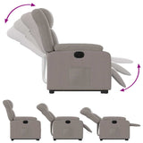 Fauteuil inclinable électrique taupe tissu