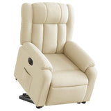 Fauteuil inclinable électrique crème tissu