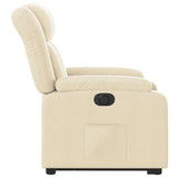 Fauteuil inclinable électrique crème tissu
