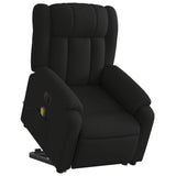 Fauteuil inclinable de massage électrique Noir Tissu
