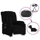 Fauteuil inclinable de massage électrique Noir Tissu