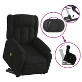 Fauteuil inclinable de massage électrique Noir Tissu