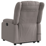 Fauteuil inclinable de massage électrique Taupe Tissu