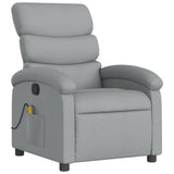 Fauteuil de massage inclinable gris clair tissu