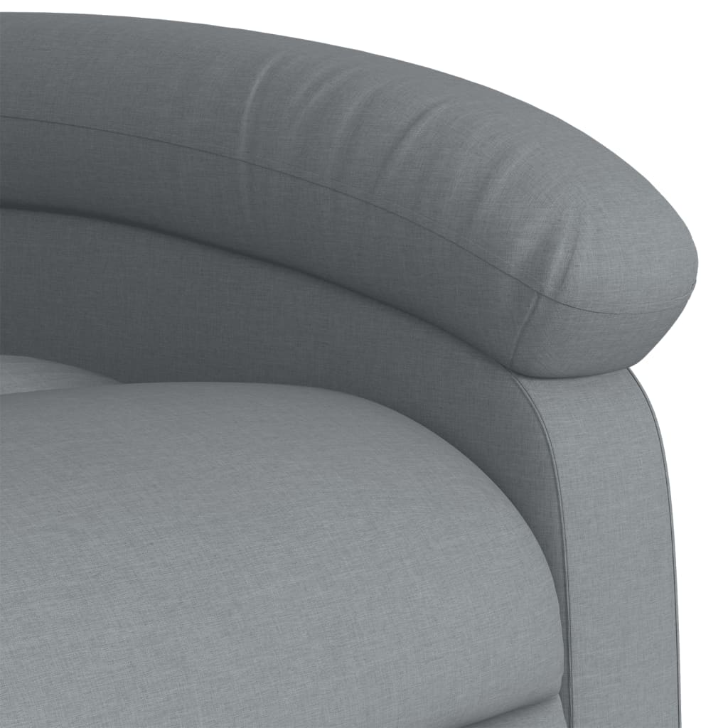 Fauteuil inclinable en tissu gris clair