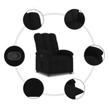 Fauteuil inclinable en tissu noir