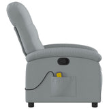 Fauteuil de massage inclinable gris clair tissu
