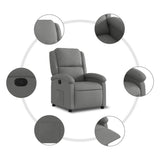 Fauteuil inclinable gris foncé tissu