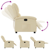 Fauteuil inclinable crème tissu