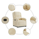 Fauteuil inclinable crème tissu