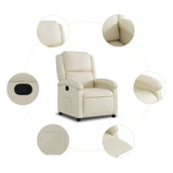 Fauteuil inclinable crème similicuir
