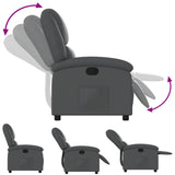 Fauteuil inclinable gris similicuir