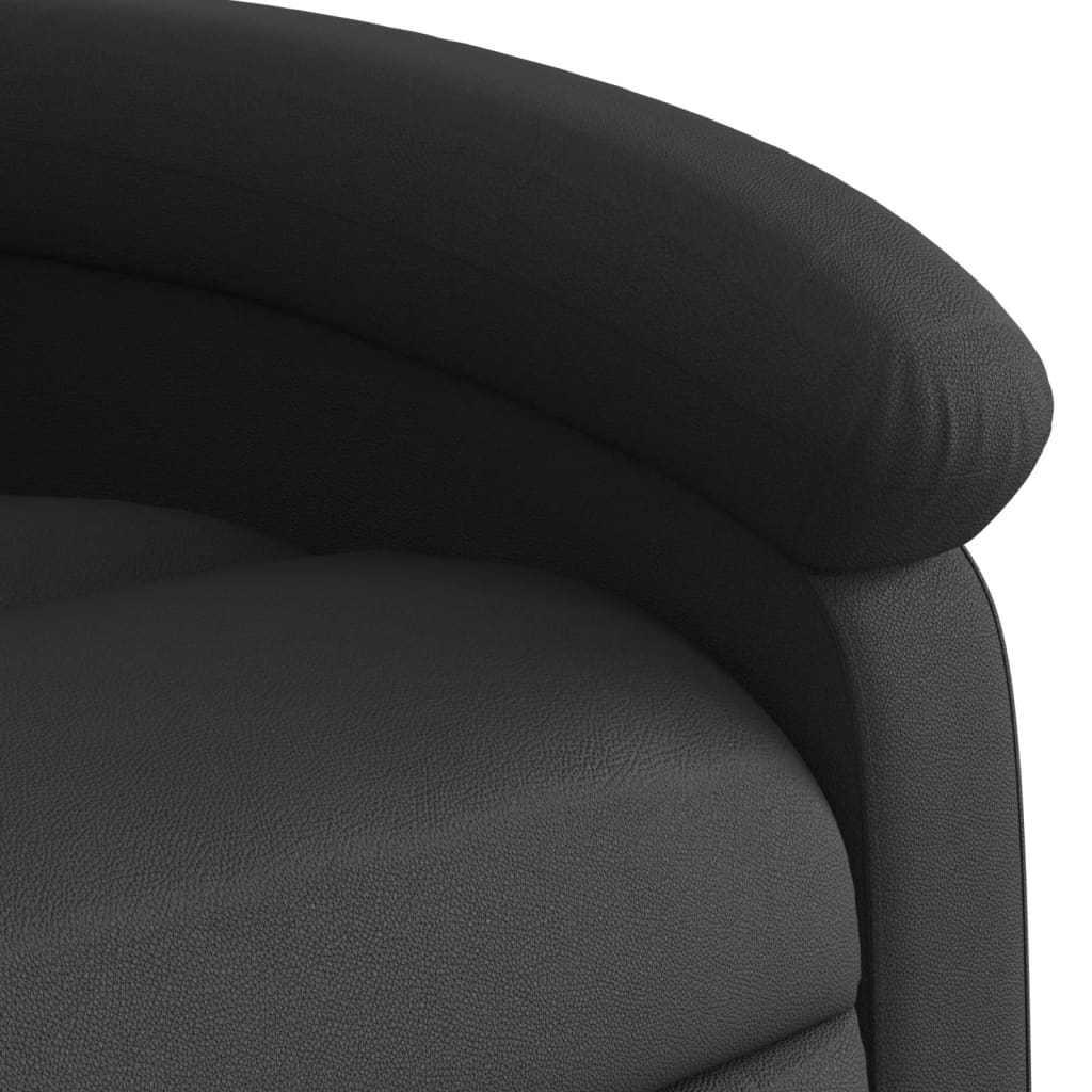 Fauteuil de massage inclinable noir cuir véritable